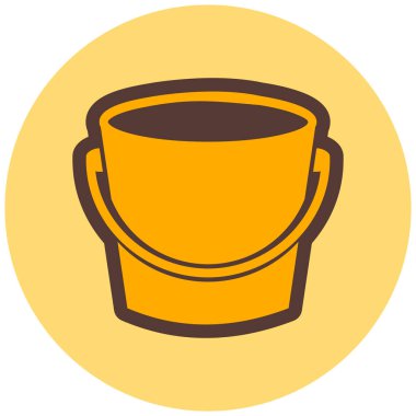 Kova. Web simgesi vektör illüstrasyonu