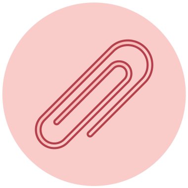 kağıt ataç simgesi, vektör illüstrasyonu