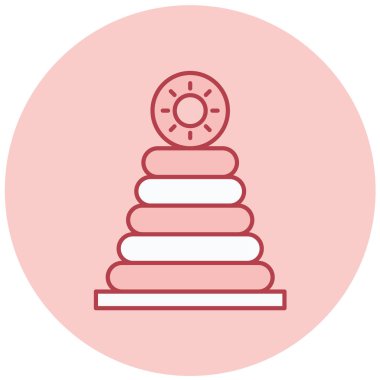 piramit dairesel düz vektör simgesi