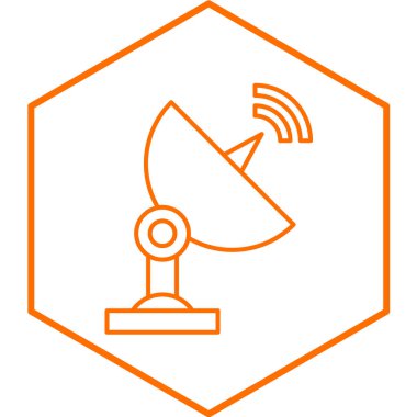 Uydu Tabağı basit simgesi, vektör illüstrasyonu