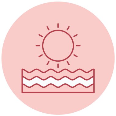 Güzel deniz. Web simgesi vektör illüstrasyonu