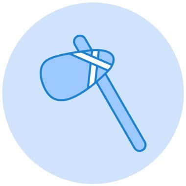 Tek bir kürek simgesinin vektör çizimi