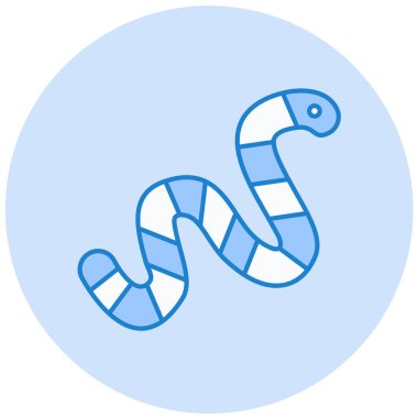 Yılan simgesi. Basit resimleme