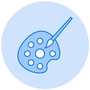 boya fırça düz vektör simgesi