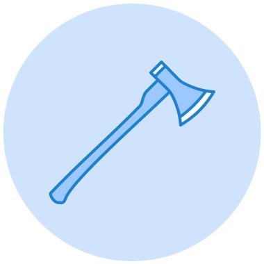 Axe vektör düz renk simgesi