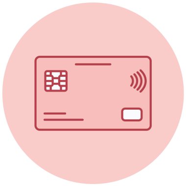 Kredi kartı düz vektör simgesi