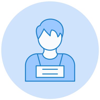 Adam avatar ikonu. vektör illüstrasyonu