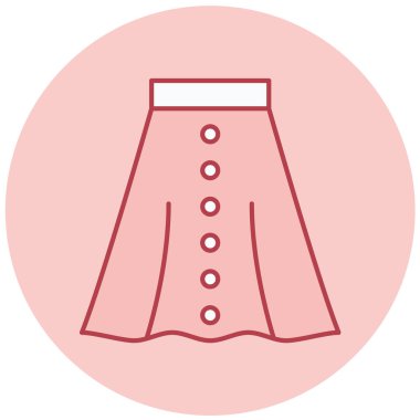 Etek düz vektör simgesi