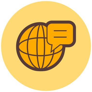 Konuş. Web simgesi basit illüstrasyon