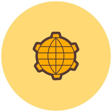 dünya simgesi, vektör illüstrasyonu basit tasarım