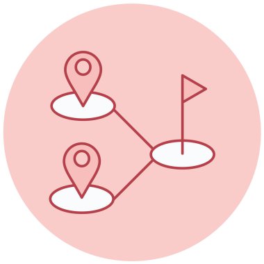 konum. Web simgesi basit illüstrasyon