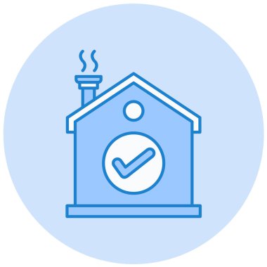 Bir ev simgesinin vektör illüstrasyonu