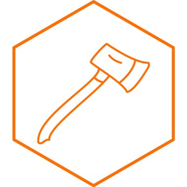 Tek balta simgesinin vektör illüstrasyonu