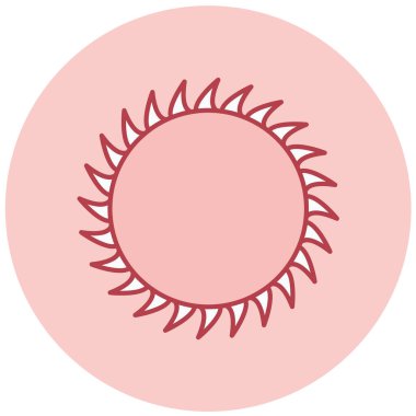 Güneş. Web simgesi basit illüstrasyon