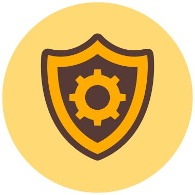 Kalkan. Web simgesi basit illüstrasyon