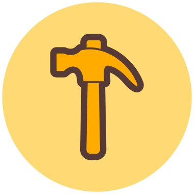 Çekiç. Web simgesi basit illüstrasyon