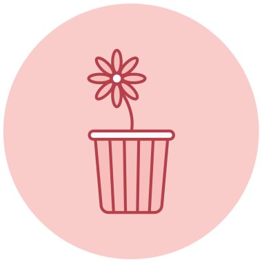 Çiçek. Web simgesi basit illüstrasyon