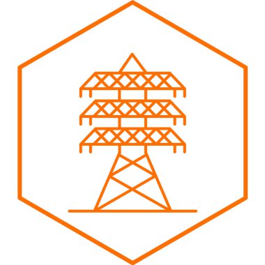 Güç Kulesi simgesinin vektör çizimi