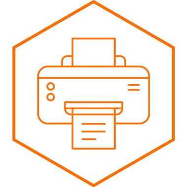 Yazıcı simgesi. vektör illüstrasyonu