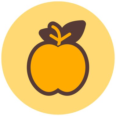 Elma. Web simgesi basit illüstrasyon