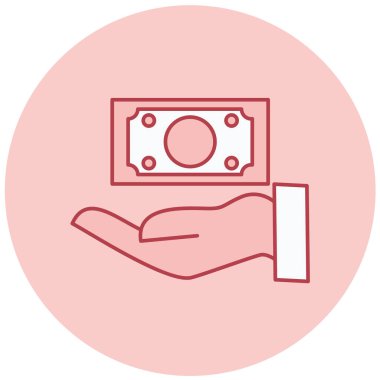 Para için. Web simgesi basit illüstrasyon