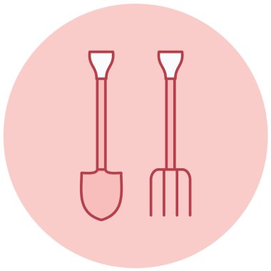 Kürek simgesinin vektör illüstrasyonu