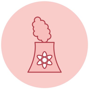 Nükleer enerji hattı vektör simgesi