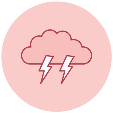 Fırtına bulutu çizgisi vektör simgesi