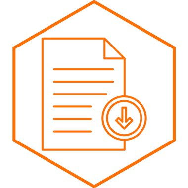 Dosya belgesi simgesi indir. vektör illüstrasyonu