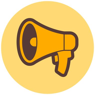 Megafon. Web simgesi basit illüstrasyon