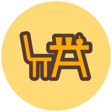 Sandalye. Web simgesi basit illüstrasyon