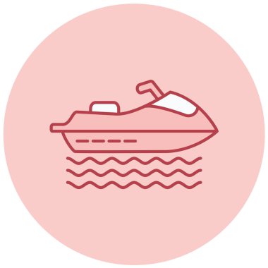 tekne düz simgesi, vektör, illüstrasyon