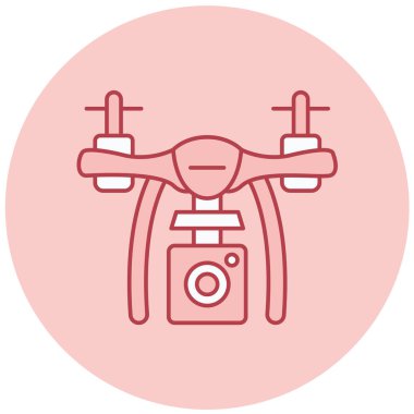 Drone kamera, vektör illüstrasyon