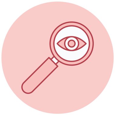 Büyütme cam vektör simgesi modern basit illüstrasyon