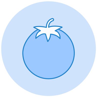 Domates ikonu, vektör illüstrasyonu