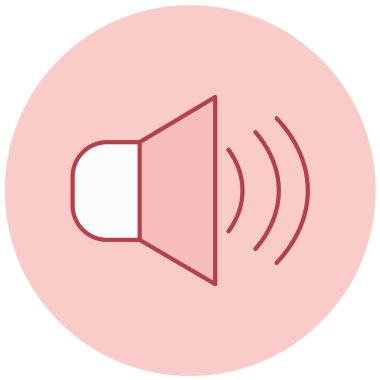 Ses. Web simgesi basit illüstrasyon