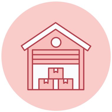 Bir dağıtım simgesinin vektör illüstrasyonu