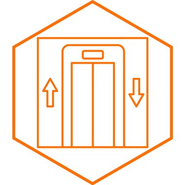 Asansör simgesinin vektör çizimi