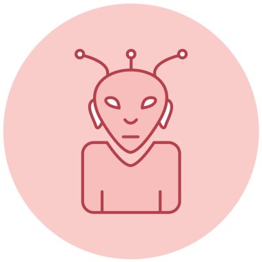 Bir robot simgesinin vektör illüstrasyonu