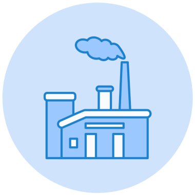 Fabrika. Web simgesi basit illüstrasyon