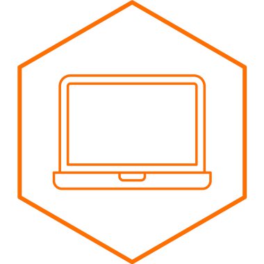 dizüstü bilgisayar simgesi, vektör illüstrasyonu