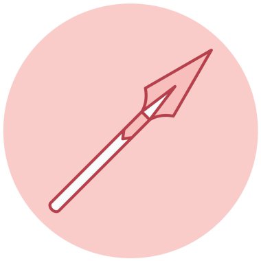 mızrak simgesi, basit tasarım vektör çizimi