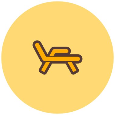 Şezlong. Vektör illüstrasyonu