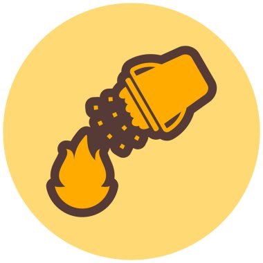 Yangın. Web simgesi basit illüstrasyon