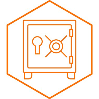 Kasa simgesinin vektör illüstrasyonu