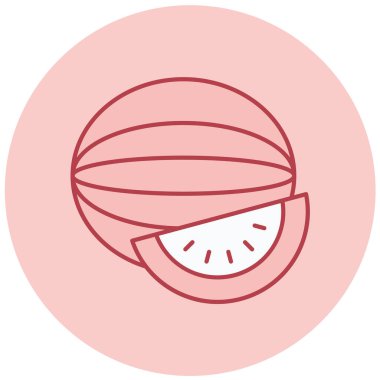 Tek bir karpuzun vektör çizimi