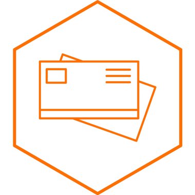 Ziyaretçi Kartı modern simgesinin vektör illüstrasyonu