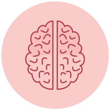 Beyin. Web simgesi basit illüstrasyon