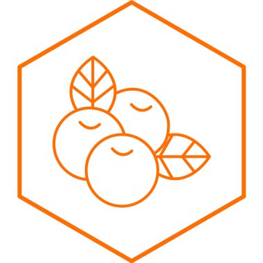 Cranberry 'nin tek çizgi simgesinin vektör çizimi