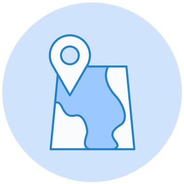 Harita. Web simgesi basit illüstrasyon